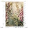 dekoracyjne wzory, motywy kwiatowe, bukiet kwiatów, Ogród Muz, Garden of Muses * Mulberry decoupage paper FPA1005, decorative patterns, floral motifs, bouquet of flowers, Garden of Muses *Seria Garden of Muses